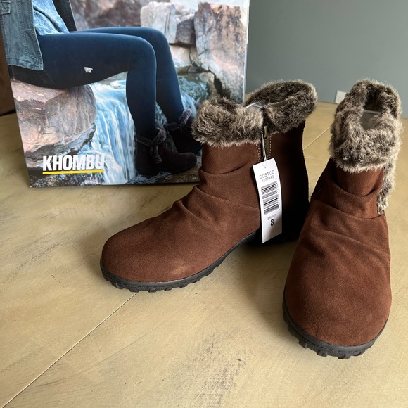 Khombu Shoes Womens Khombu Lisa Brown Suede Boots Sz 8 Us Poshmark